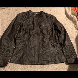 Leather brown jacket